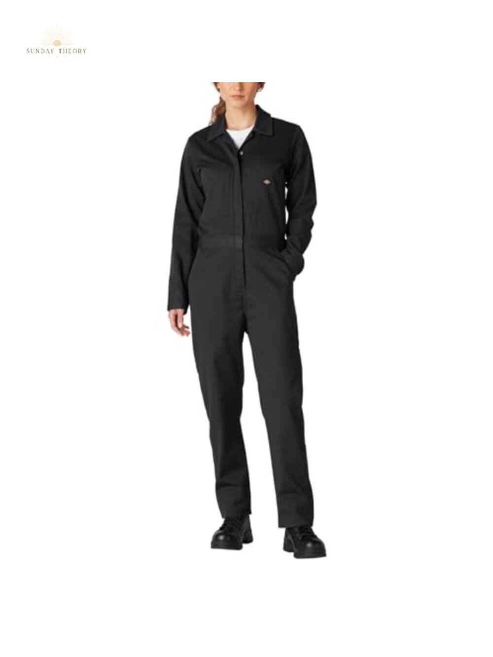 Women's Long Sleeve Cotton Twill Coverall Regular Fit Straight Leg Work Wear